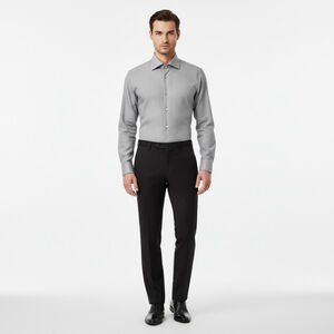 Oscar of Sweden Men's Dress Shirt NWT Quiet Luxury XL Grey Micro Check